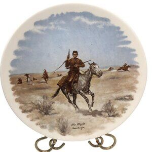 Frederic Remington Collector Plate The Flight 8.75" Western Vintage
